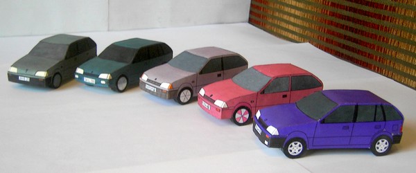 '1989 Pontiac Firefly 5dr;
'1991 Suzuki Swift GL 5dr (EA);
'1991 Suzuki Swift 3dr (EA);
'1994 Suzuki Swift 3dr (EA);
'1994 Subaru Justy GX 5dr
(GM M-body)